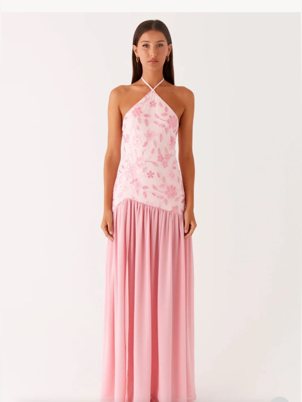 Peppermayo Janelle Beaded Maxi Dress Pink size 0